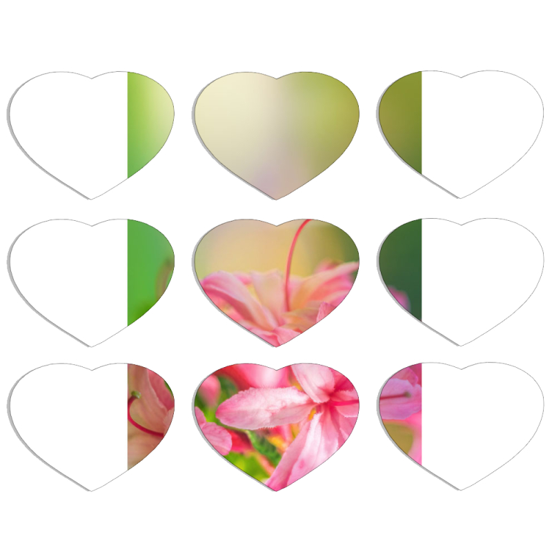 Магнитные фотопазлы Сердце 50 на 50 набор 9 штук 