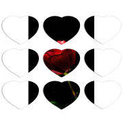 Магнитные фотопазлы Сердце 50 на 50 набор 9 штук 