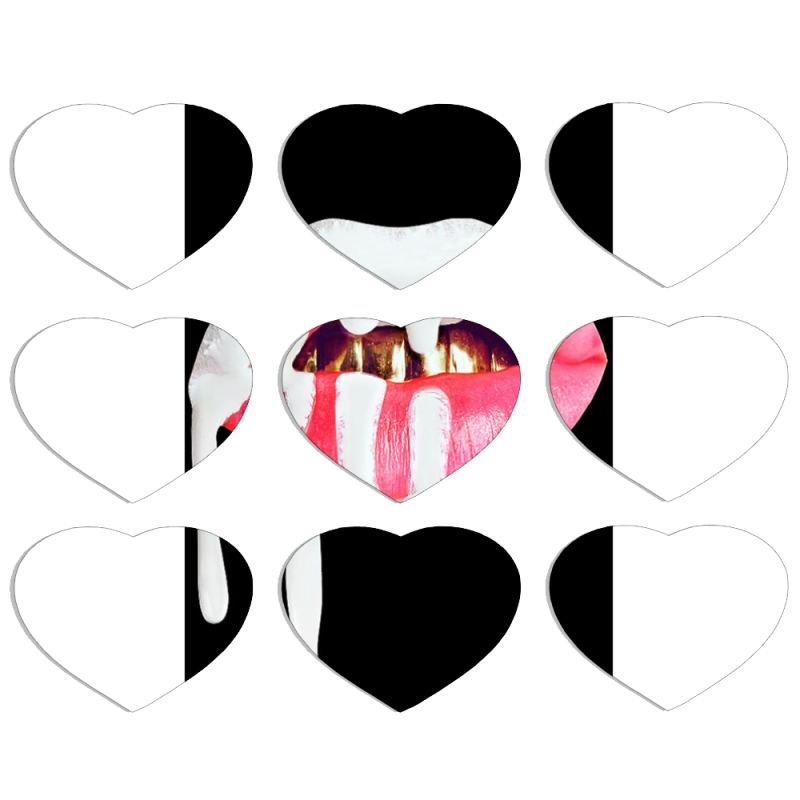 Магнитные фотопазлы Сердце 50 на 50 набор 9 штук 