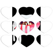 Магнитные фотопазлы Сердце 50 на 50 набор 9 штук 