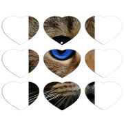 Магнитные фотопазлы Сердце 50 на 50 набор 9 штук Cat's Eye