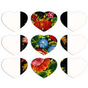 Магнитные фотопазлы Сердце 50 на 50 набор 9 штук 