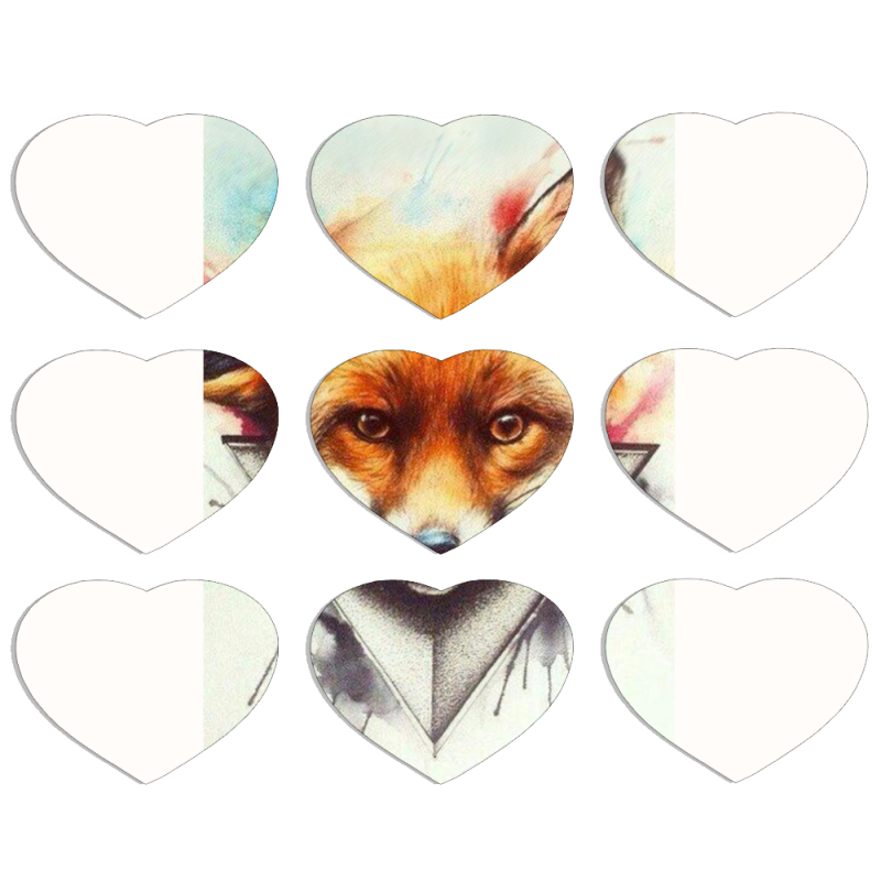 Магнитные фотопазлы Сердце 50 на 50 набор 9 штук 