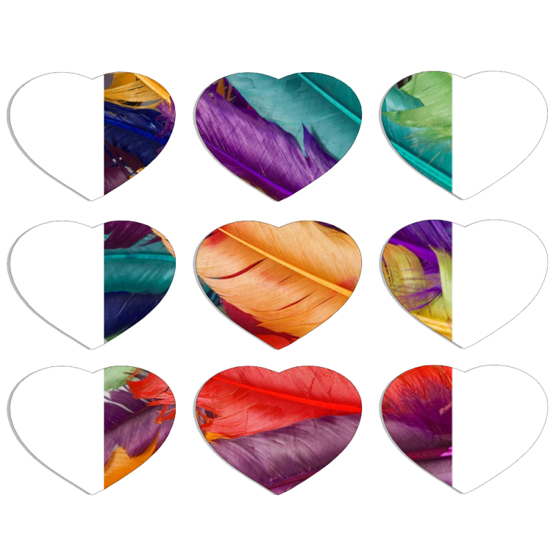 Магнитные фотопазлы Сердце 50 на 50 набор 9 штук Colour Joy