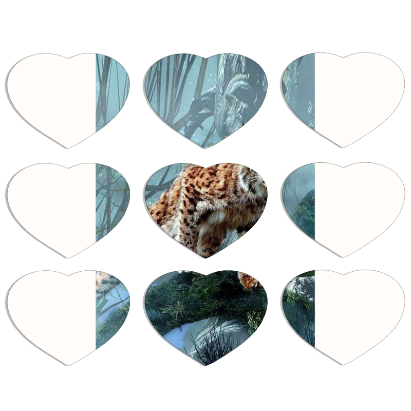 Магнитные фотопазлы Сердце 50 на 50 набор 9 штук 