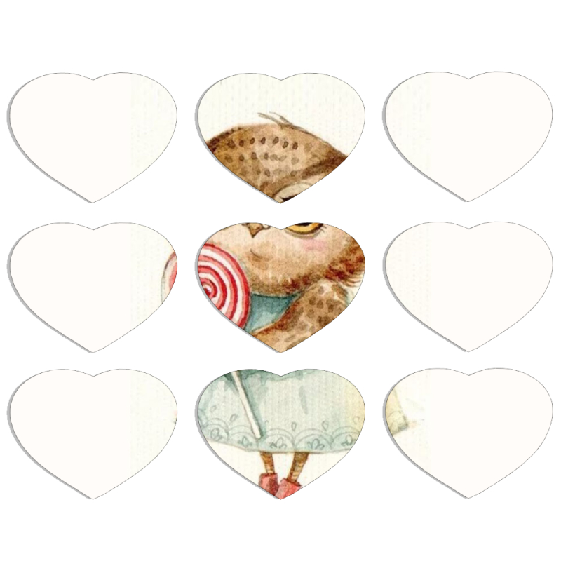 Магнитные фотопазлы Сердце 50 на 50 набор 9 штук Совушка