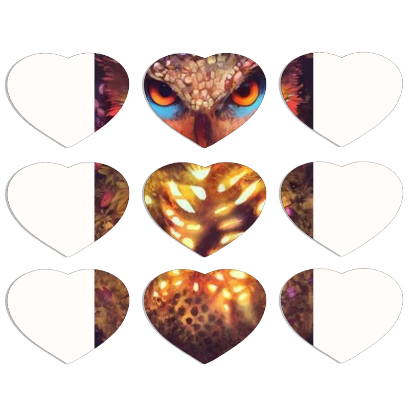 Магнитные фотопазлы Сердце 50 на 50 набор 9 штук 