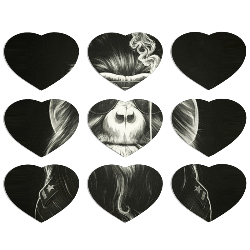 Магнитные фотопазлы Сердце 50 на 50 набор 9 штук Smokey Monkey