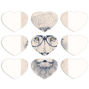 Магнитные фотопазлы Сердце 50 на 50 набор 9 штук 