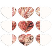 Магнитные фотопазлы Сердце 50 на 50 набор 9 штук 