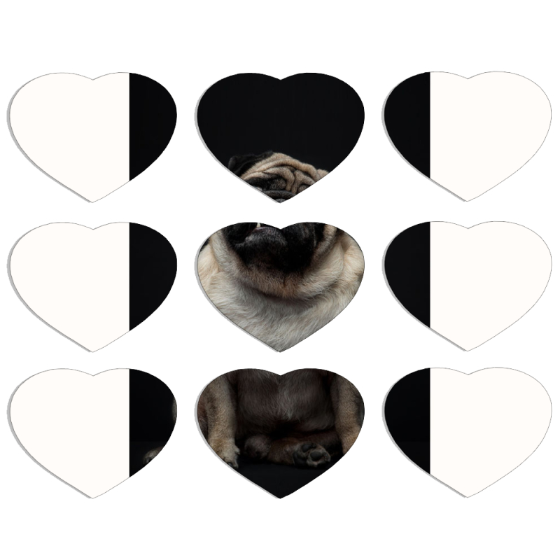 Магнитные фотопазлы Сердце 50 на 50 набор 9 штук 
