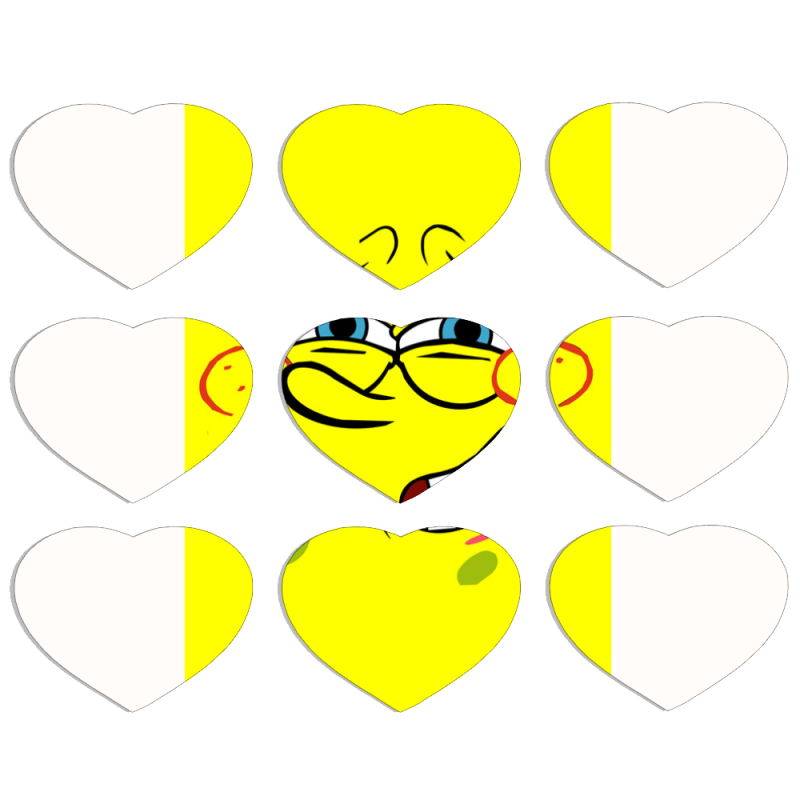 Магнитные фотопазлы Сердце 50 на 50 набор 9 штук 