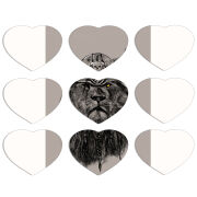 Магнитные фотопазлы Сердце 50 на 50 набор 9 штук 