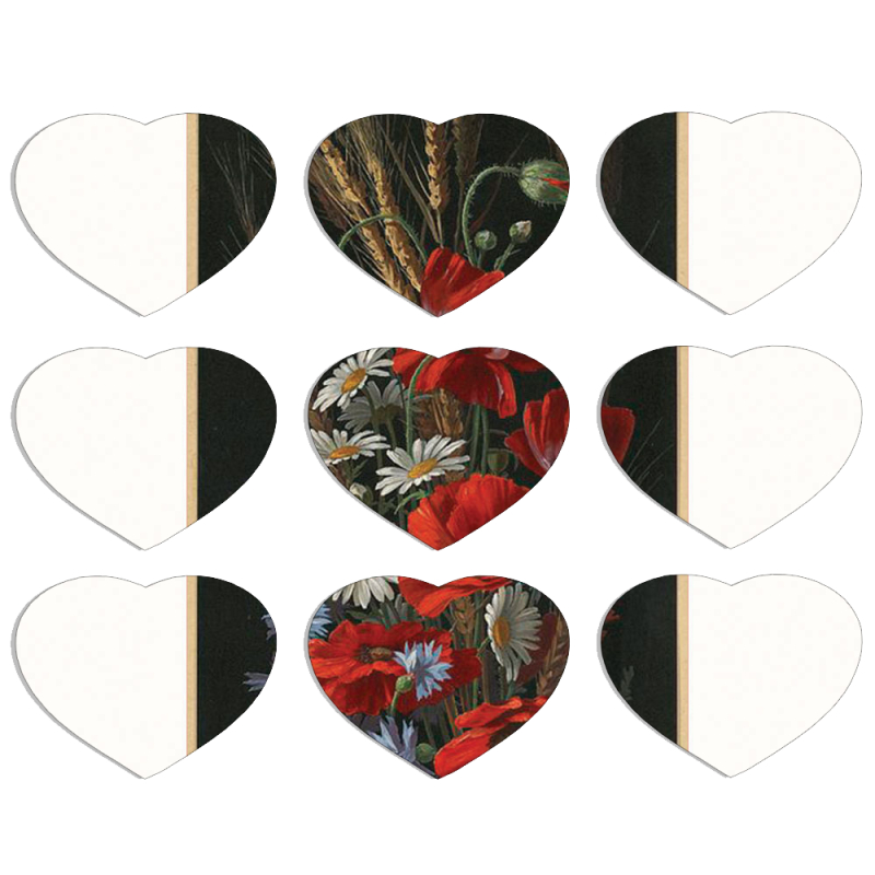 Магнитные фотопазлы Сердце 50 на 50 набор 9 штук 