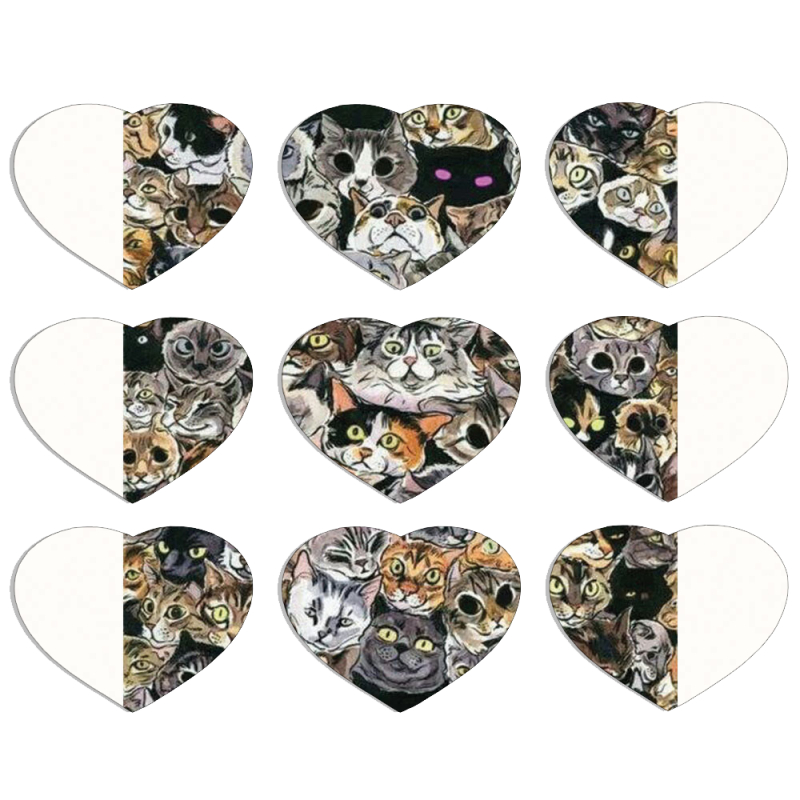 Магнитные фотопазлы Сердце 50 на 50 набор 9 штук 