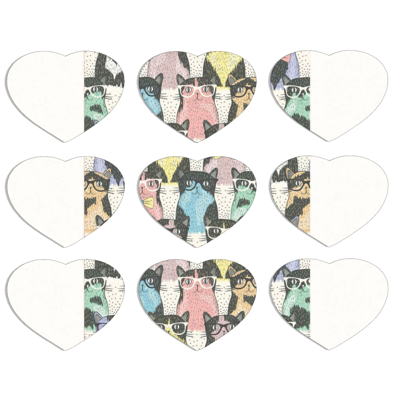 Магнитные фотопазлы Сердце 50 на 50 набор 9 штук 