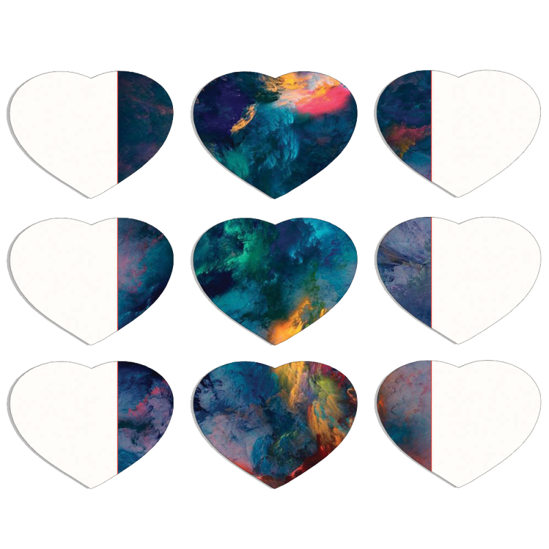 Магнитные фотопазлы Сердце 50 на 50 набор 9 штук 
