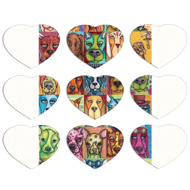 Магнитные фотопазлы Сердце 50 на 50 набор 9 штук 