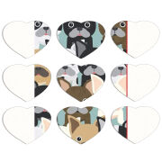 Магнитные фотопазлы Сердце 50 на 50 набор 9 штук 