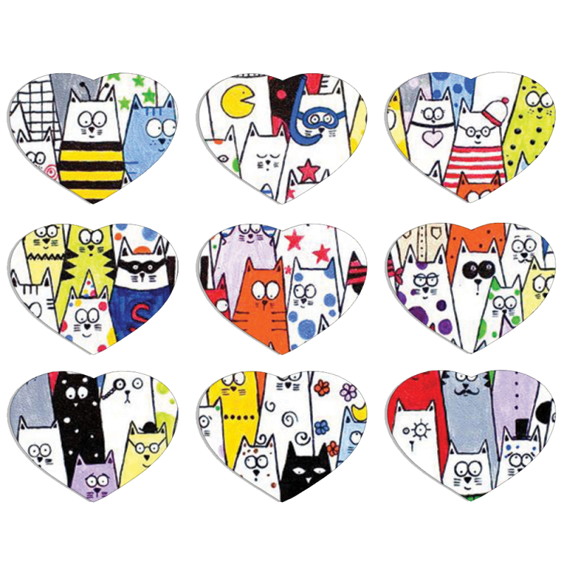 Магнитные фотопазлы Сердце 50 на 50 набор 9 штук 