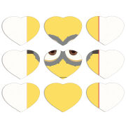 Магнитные фотопазлы Сердце 50 на 50 набор 9 штук 