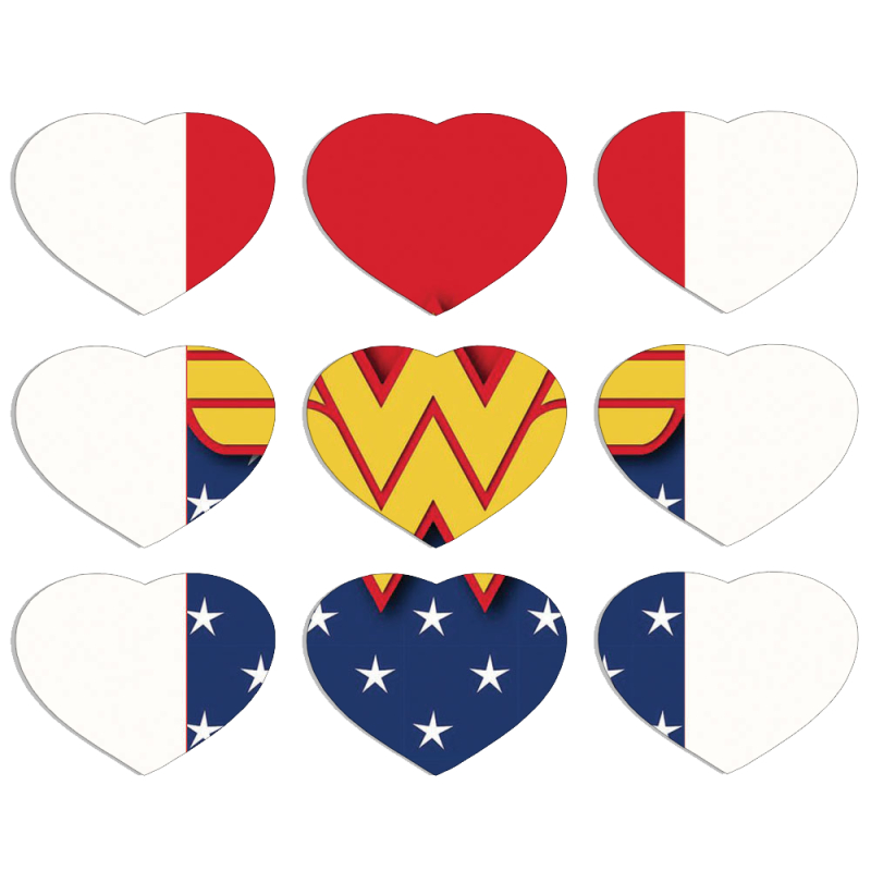 Магнитные фотопазлы Сердце 50 на 50 набор 9 штук 