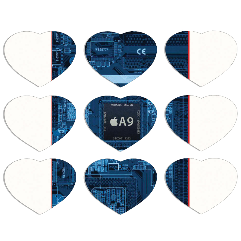 Магнитные фотопазлы Сердце 50 на 50 набор 9 штук 