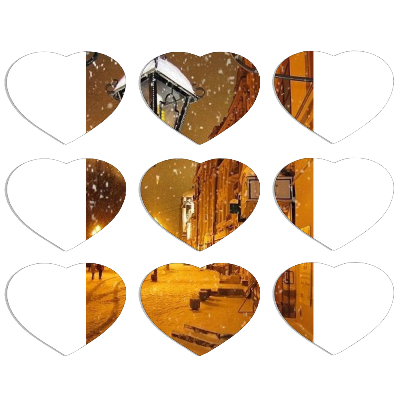 Магнитные фотопазлы Сердце 50 на 50 набор 9 штук Night Street