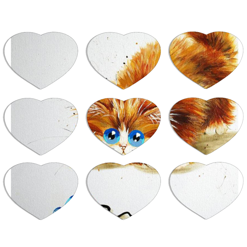 Магнитные фотопазлы Сердце 50 на 50 набор 9 штук 