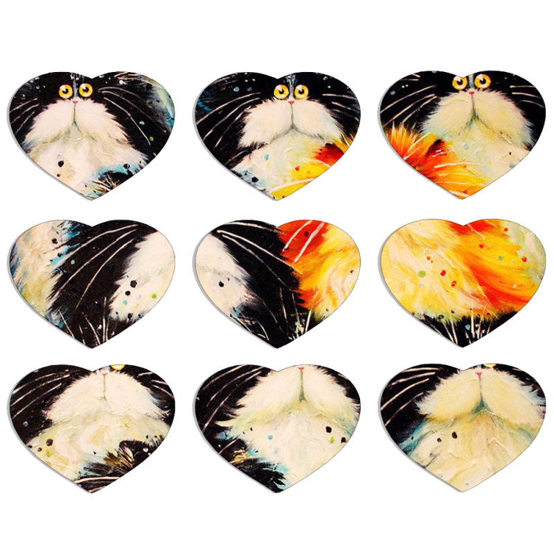 Магнитные фотопазлы Сердце 50 на 50 набор 9 штук 