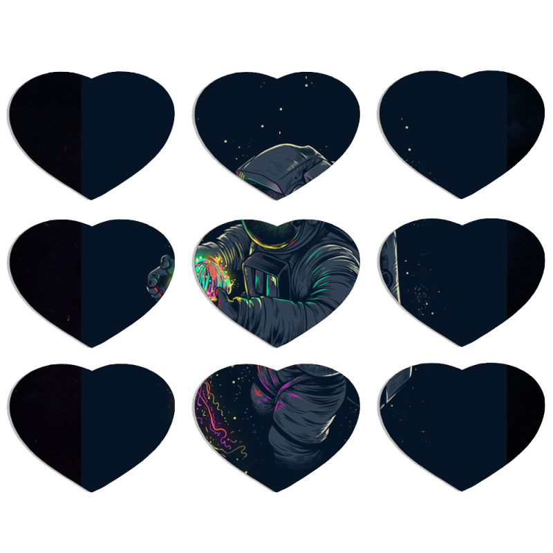 Магнитные фотопазлы Сердце 50 на 50 набор 9 штук 