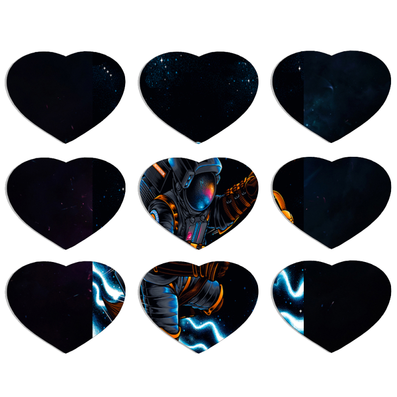 Магнитные фотопазлы Сердце 50 на 50 набор 9 штук 