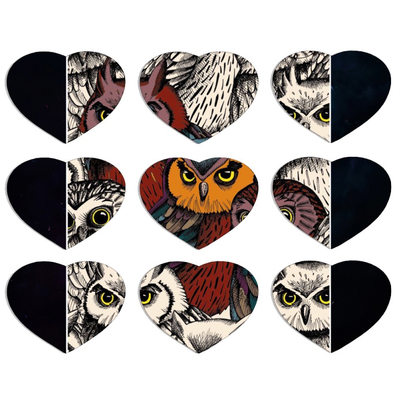 Магнитные фотопазлы Сердце 50 на 50 набор 9 штук 