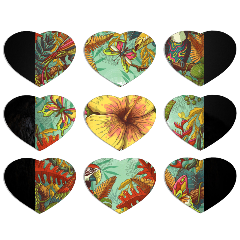 Магнитные фотопазлы Сердце 50 на 50 набор 9 штук 