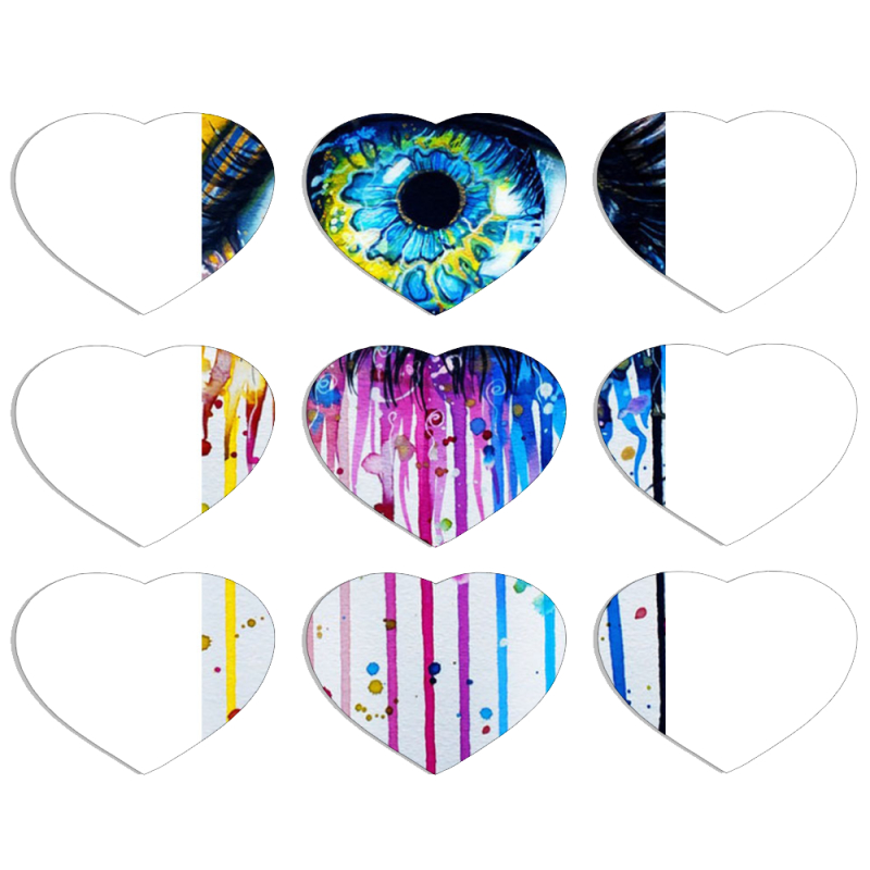 Магнитные фотопазлы Сердце 50 на 50 набор 9 штук 