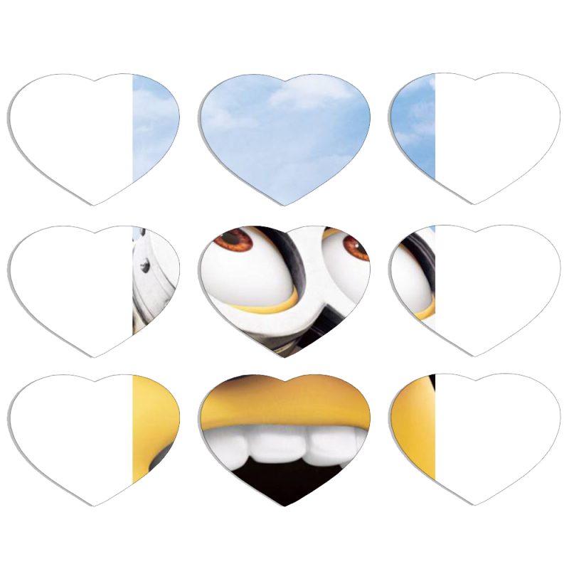 Магнитные фотопазлы Сердце 50 на 50 набор 9 штук 