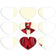 Магнитные фотопазлы Сердце 50 на 50 набор 9 штук 