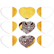 Магнитные фотопазлы Сердце 50 на 50 набор 9 штук 