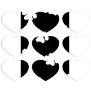 Магнитные фотопазлы Сердце 50 на 50 набор 9 штук 