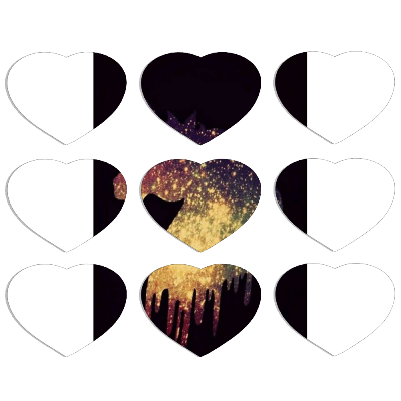 Магнитные фотопазлы Сердце 50 на 50 набор 9 штук 