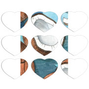 Магнитные фотопазлы Сердце 50 на 50 набор 9 штук 