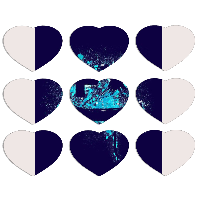 Магнитные фотопазлы Сердце 50 на 50 набор 9 штук 