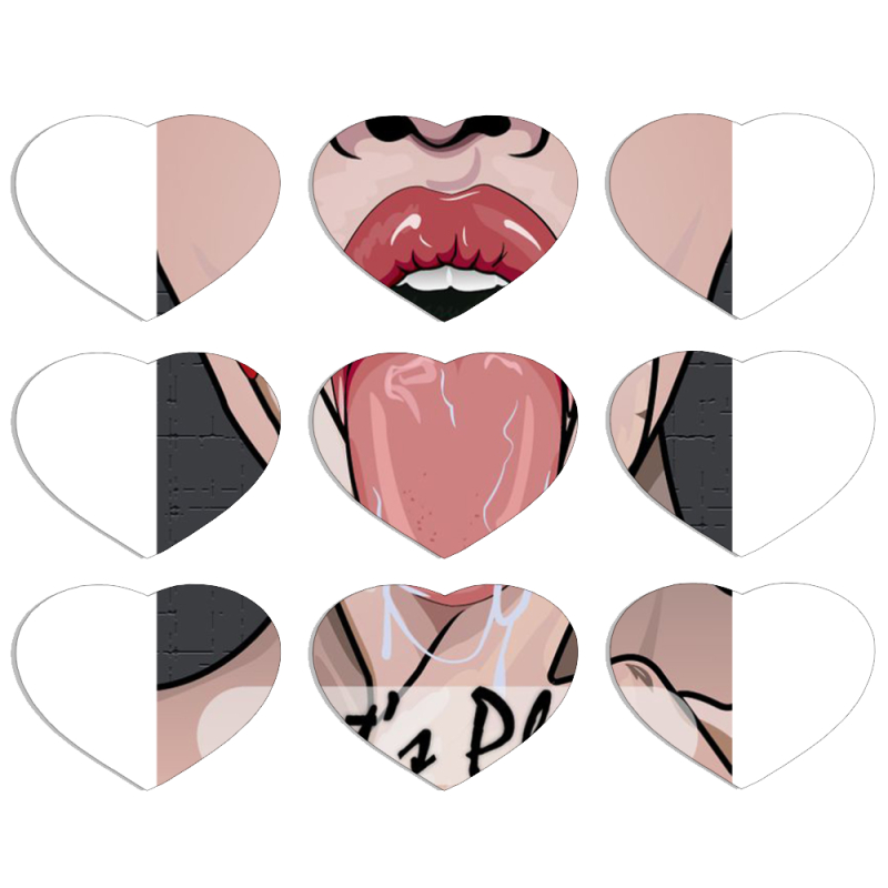 Магнитные фотопазлы Сердце 50 на 50 набор 9 штук 