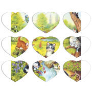 Магнитные фотопазлы Сердце 50 на 50 набор 9 штук 