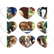 Магнитные фотопазлы Сердце 50 на 50 набор 9 штук 