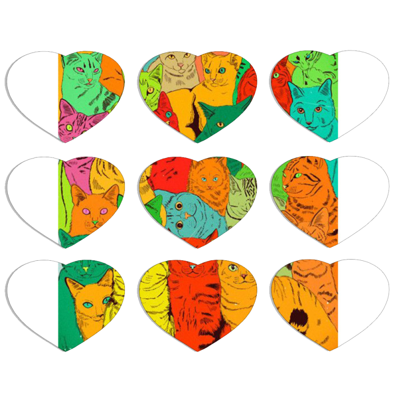 Магнитные фотопазлы Сердце 50 на 50 набор 9 штук 