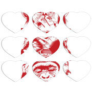 Магнитные фотопазлы Сердце 50 на 50 набор 9 штук 