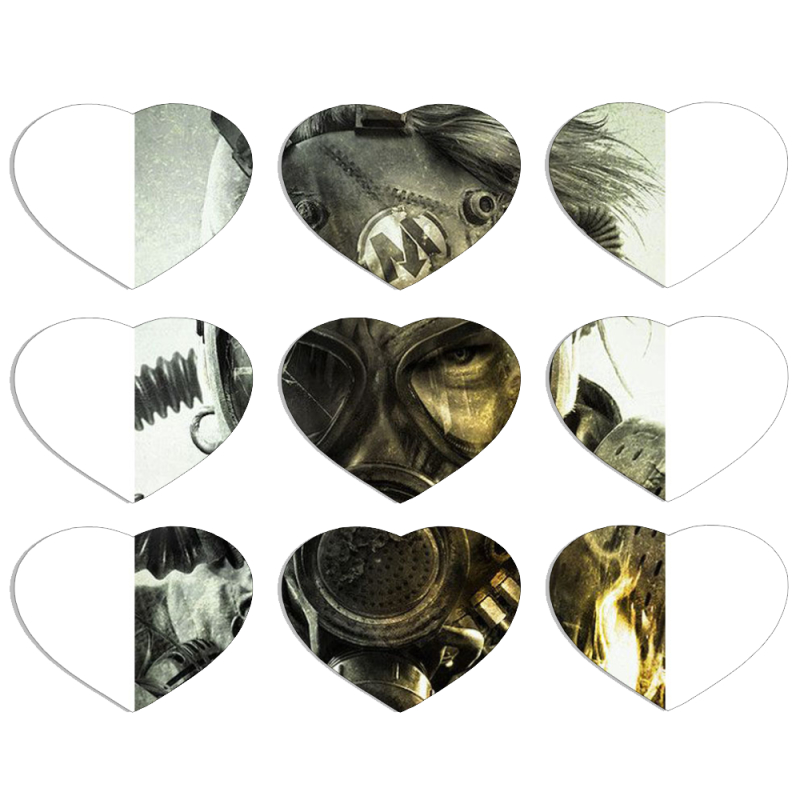 Магнитные фотопазлы Сердце 50 на 50 набор 9 штук 