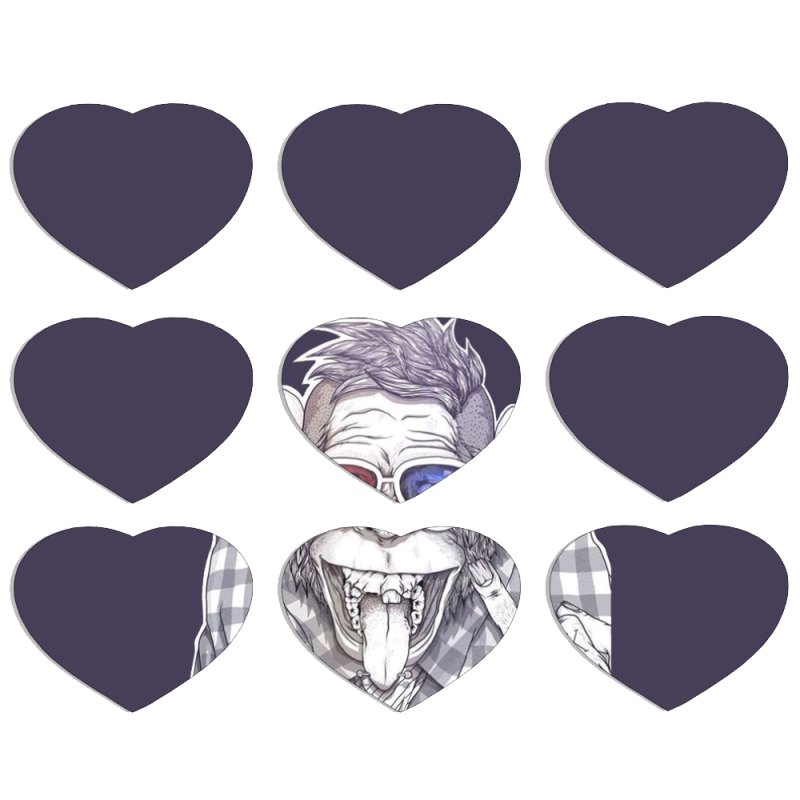 Магнитные фотопазлы Сердце 50 на 50 набор 9 штук 