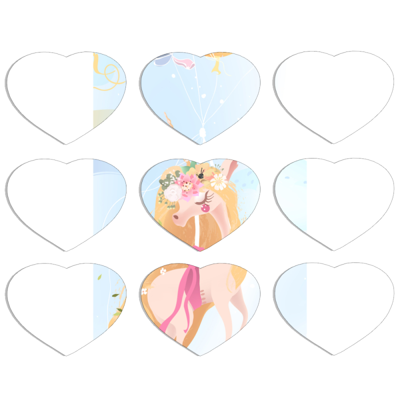 Магнитные фотопазлы Сердце 50 на 50 набор 9 штук 